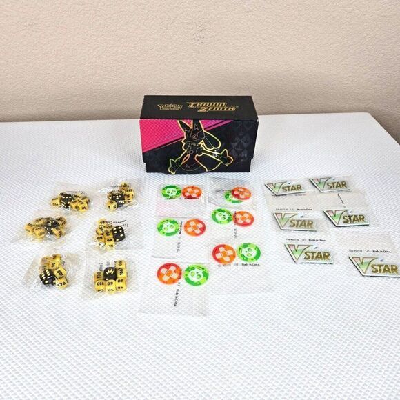 Lot Of 6 Pokemon Crown Zenith Set Of Dice V Star Magnet Marker - Picture 1 of 5